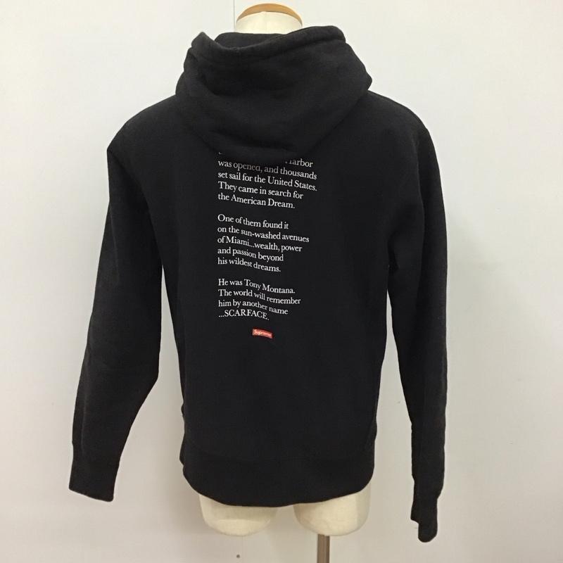 シュプリーム Supreme パーカー 長袖 17aw ScarfaceFriendHoodedSweatshir 長袖パーカー M プリント 黒 / ブラック /  メンズ USED 古着 中古 10123757