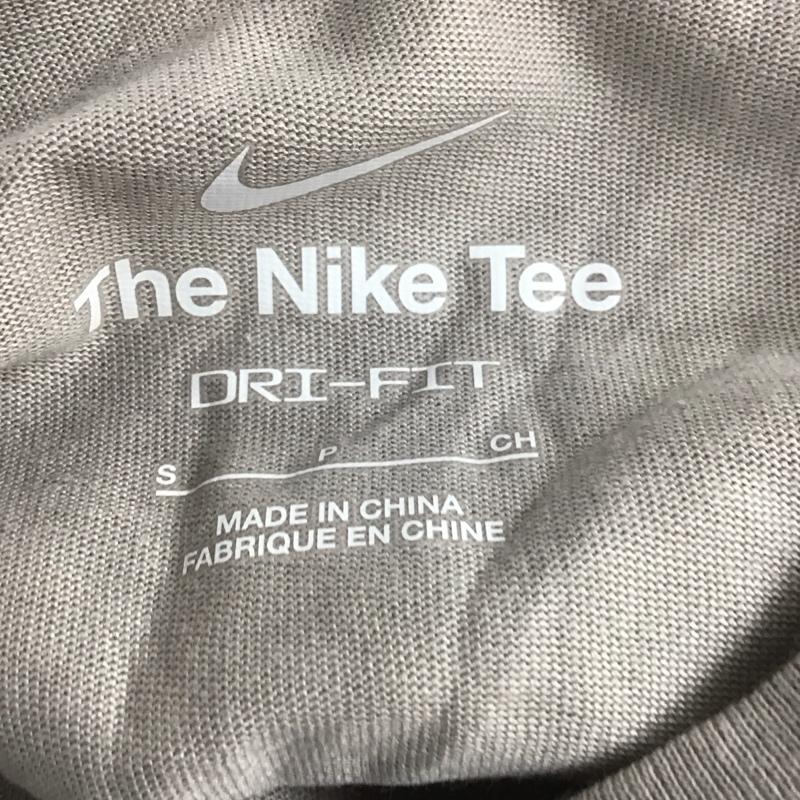 ナイキ NIKE カットソー 長袖 ao0653-033 長袖カットソー プリントTシャツ クルーネック S ロゴ、文字 灰 / グレー /  メンズ USED 古着 中古 10133678