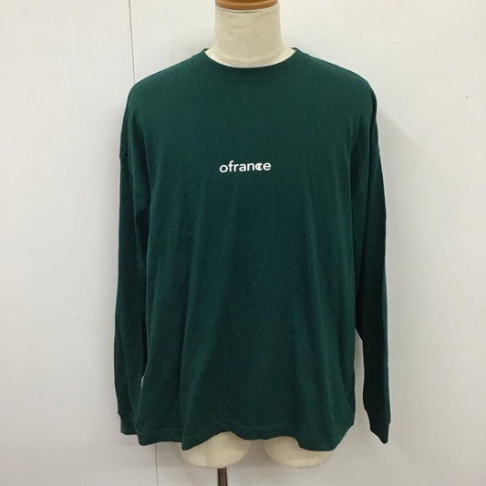 イール EEL カットソー 長袖 長袖カットソー クルーネックカットソー ロングスリーブカットソー プリントTシャツ M ロゴ、文字 緑 / グリーン /  メンズ USED 古着 中古 10119492