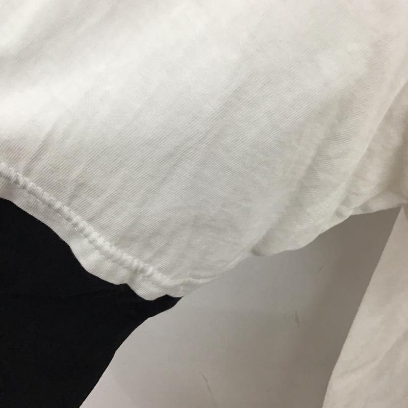 古着 USED カットソー 長袖 長袖カットソー クルーネックカットソー ロングスリーブカットソー プリントTシャツ M 無地 白 / ホワイト / X 黒 / ブラック /  メンズ USED 古着 中古 10114681
