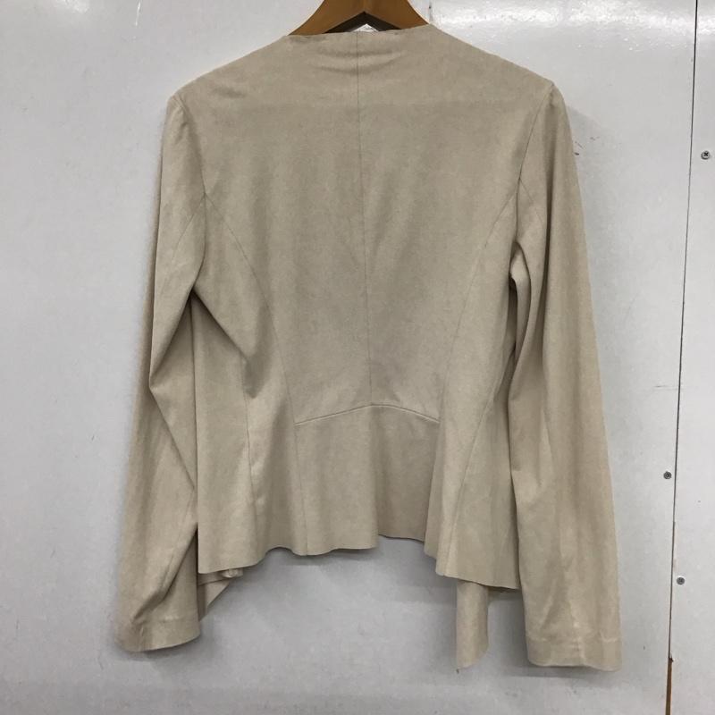 ザラベーシック ZARA BASIC カーディガン 長袖 長袖カーディガン 前開き ノーカラー XS 無地 ベージュ / ベージュ /  レディース USED 古着 中古 10136439