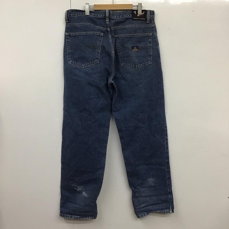 トミー ジーンズ TOMMY JEANS パンツ デニム、ジーンズ デニムパンツ ストレートパンツ ワイドパンツ カジュアルパンツ 36 ロゴ、文字 インディゴ / インディゴ /  メンズ USED 古着 中古 10107530