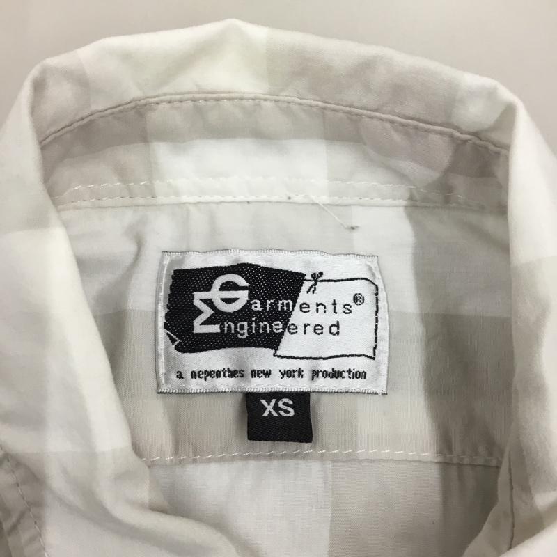 エンジニアードガーメンツ Engineered Garments シャツ、ブラウス 長袖 ウエスタンシャツ XS チェック 白 / ホワイト / X グレージュ / グレージュ /  メンズ USED 古着 中古 10117728
