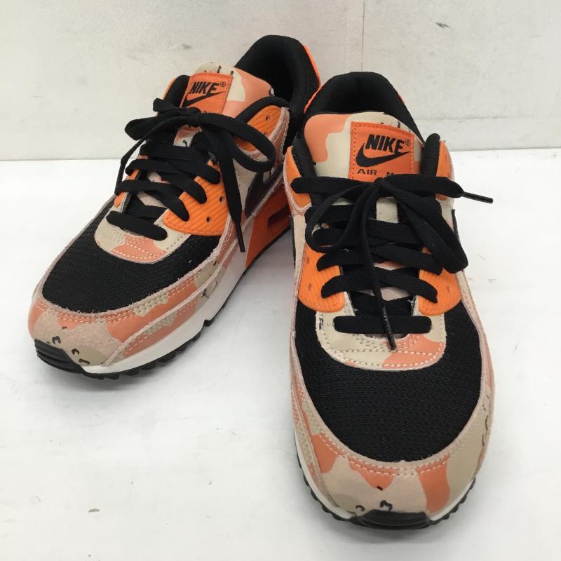 ナイキ NIKE スニーカー スニーカー IF1721-201 Air Max 90 PRM Camo/Bio Beige/Safety Orange 27.0cm カモフラージュ柄・迷彩 黒 / ブラック / X 橙 / オレンジ /  メンズ USED 古着 中古 10141697