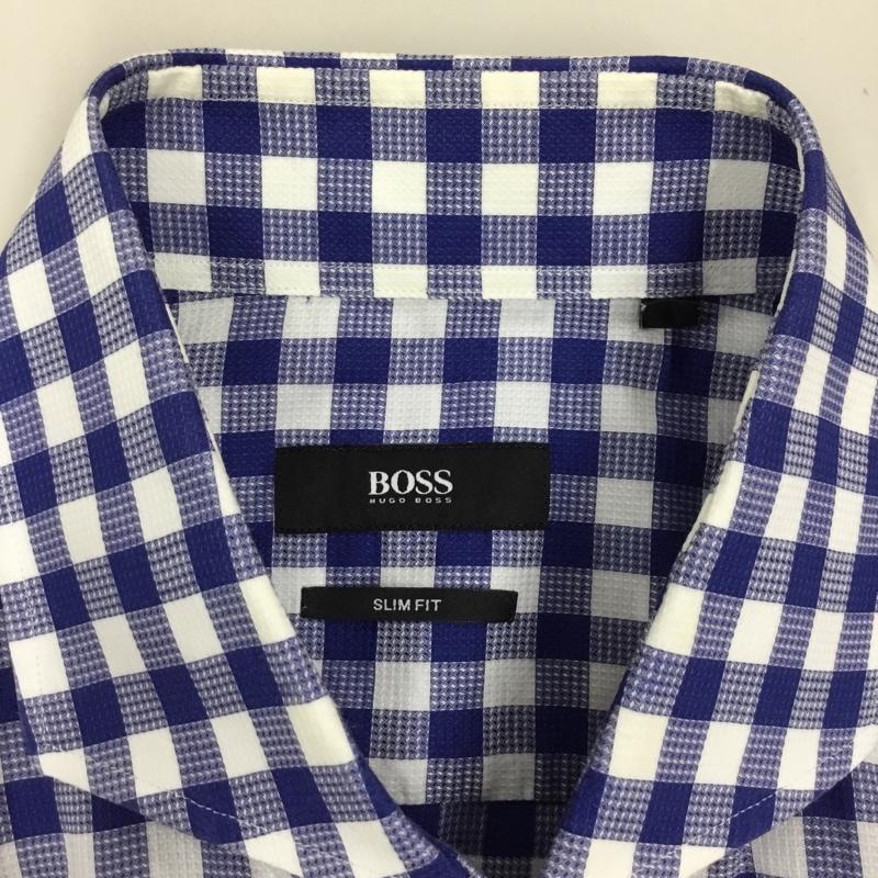 ヒューゴボス HUGO BOSS シャツ、ブラウス 長袖 長袖シャツ カラーシャツ ポケットシャツ 長袖カットソー チェックシャツ 42 チェック マルチカラー / マルチカラー /  メンズ USED 古着 中古 10119404