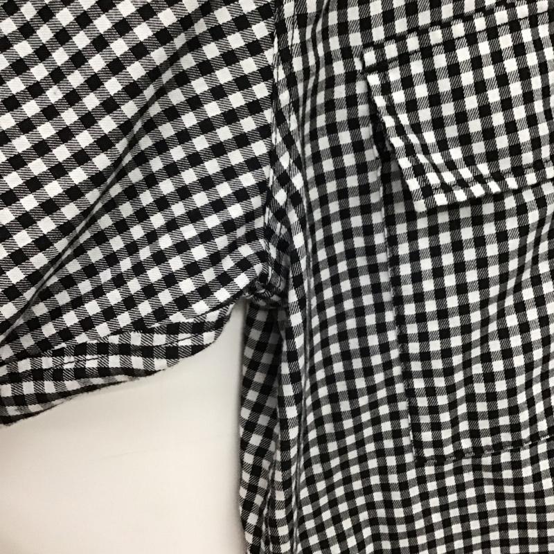 グラニフ graniph シャツ、ブラウス 半袖 半袖シャツ チェックシャツ カラーシャツ M チェック 白 / ホワイト / X 黒 / ブラック /  メンズ USED 古着 中古 10147862