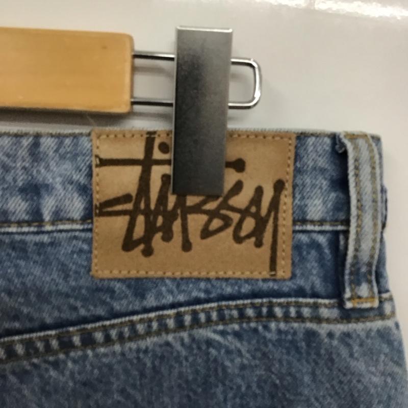 ステューシー STUSSY パンツ デニム、ジーンズ sslinkbigoljean ssリンク デニムジーンズ ワイドパンツ 28インチ プリント インディゴ / インディゴ /  メンズ USED 古着 中古 10119124