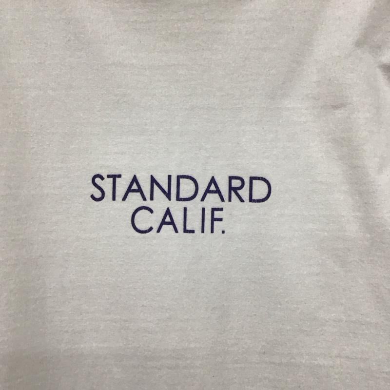 スタンダード カリフォルニア STANDARD CALIFORNIA Tシャツ 長袖 L ロゴ、文字 X プリント 白 / ホワイト /  メンズ USED 古着 中古 10134812