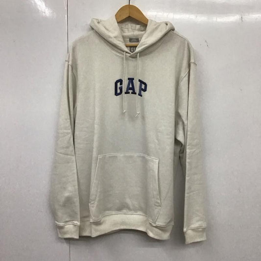 ギャップ GAP パーカー 長袖 フーディ L 無地 白 / ホワイト /  メンズ USED 古着 中古 10134876