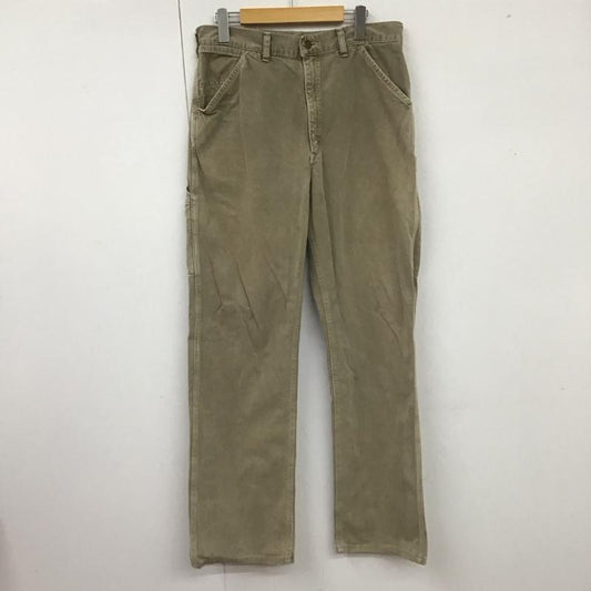 カーハート Carhartt パンツ ワークパンツ、ペインターパンツ E608-0807 W81H98 ロゴ、文字 ベージュ / ベージュ /  メンズ USED 古着 中古 10110824