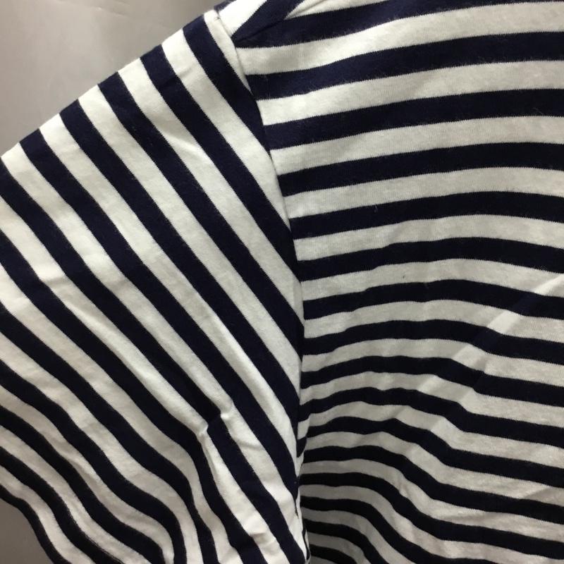 ギャップ GAP Tシャツ 半袖 クルーネック L ボーダー柄 白 / ホワイト / X 紺 / ネイビー /  メンズ USED 古着 中古 10117792