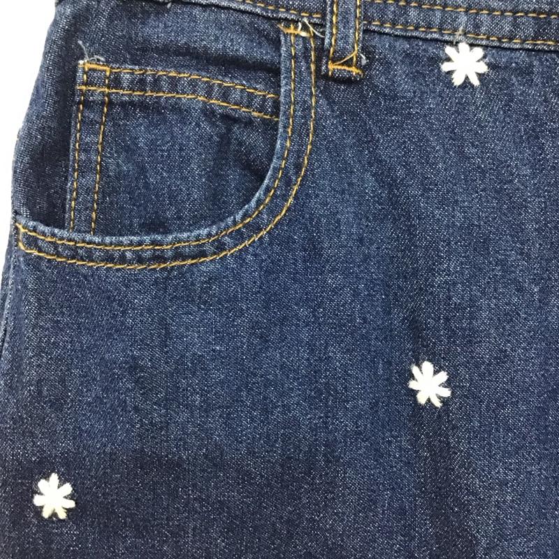 エヘカソポ ehka sopo パンツ デニム、ジーンズ FREE 無地 X 刺繍 インディゴ / インディゴ /  レディース USED 古着 中古 10151258