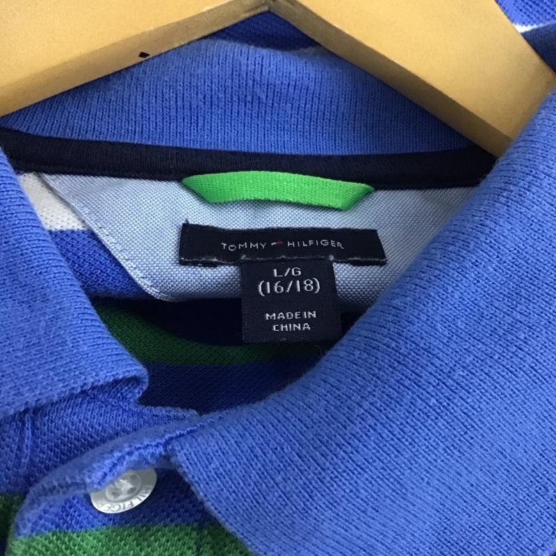 トミーヒルフィガー TOMMY HILFIGER ポロシャツ 半袖 半袖ポロシャツ 半袖カットソー カラーシャツ L ボーダー柄 マルチカラー / マルチカラー /  メンズ USED 古着 中古 10130145