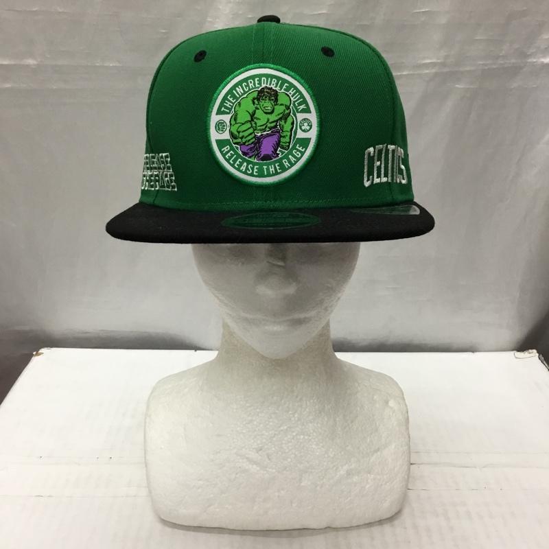 ニューエラ NEW ERA 帽子 キャップ MARVEL NBA CELTICS ハルク 9FIFTY キャラクター 緑 / グリーン / X 黒 / ブラック /  メンズ USED 古着 中古 10120567