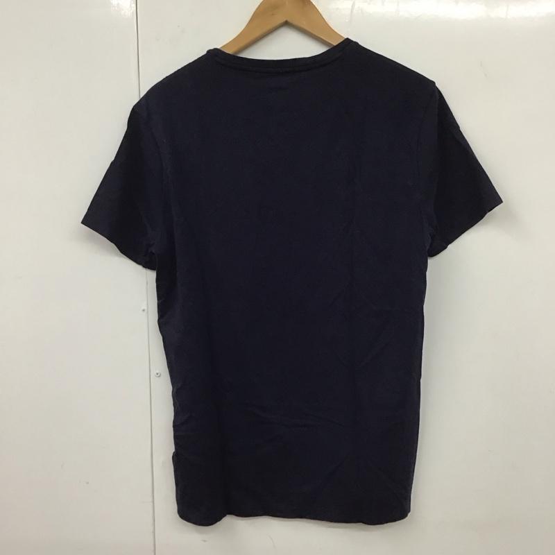 ポロラルフローレン POLO RALPH LAUREN Tシャツ 半袖 半袖カットソー プリントTシャツ クルーネックカットソー M ロゴ、文字 紺 / ネイビー /  メンズ USED 古着 中古 10131512