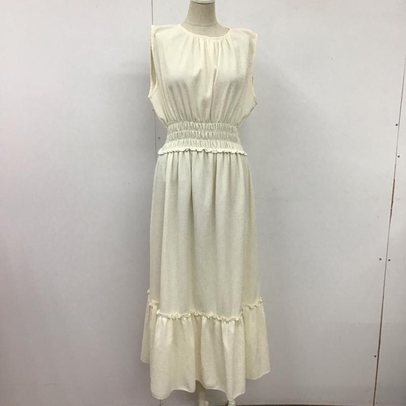 マウジー MOUSSY ワンピース ロングスカート 010ESA80-1100 WAIST SHIRRING CUT DRESS シャーリング FREE 無地 アイボリー / アイボリー /  レディース USED 古着 中古 10112950