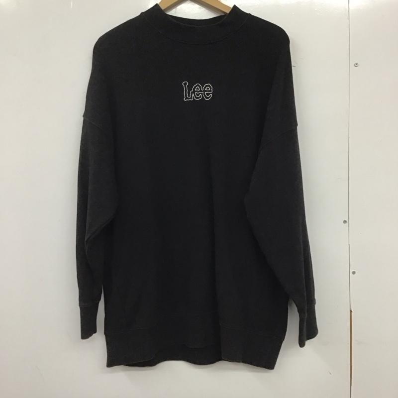 リー Lee トレーナー 長袖 長袖トレーナー スウェット プルオーバー L ロゴ、文字 黒 / ブラック /  レディース USED 古着 中古 10136443