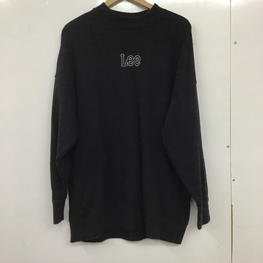 リー Lee トレーナー 長袖 長袖トレーナー スウェット プルオーバー L ロゴ、文字 黒 / ブラック /  レディース USED 古着 中古 10136443