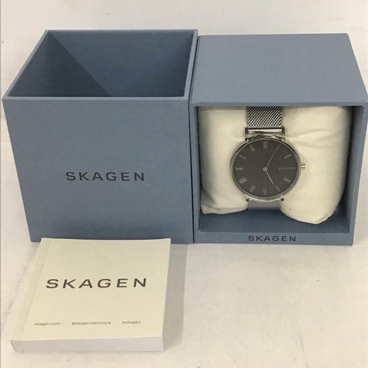 スカーゲン SKAGEN 腕時計 アナログ（クォーツ式） SKW2677 メッシュ 箱有 ロゴ、文字 銀 / シルバー /  レディース USED 古着 中古 10134113