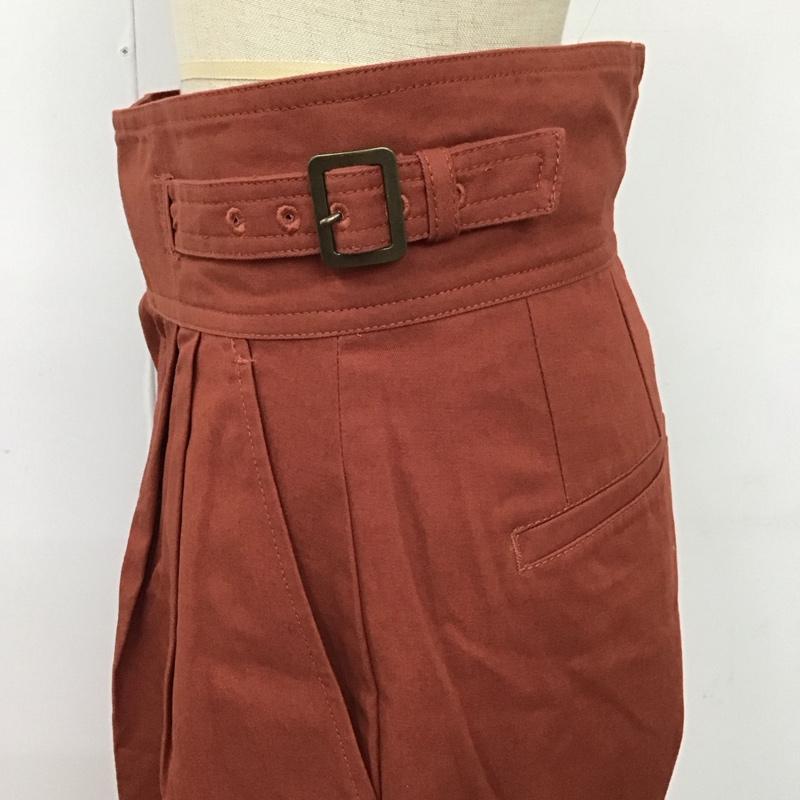 スライ SLY ボトムス ボトムス 030ASB31-0170 DOUBLEBELTED センタープレスパンツ 2 無地 茶 / ブラウン /  レディース USED 古着 中古 10120153