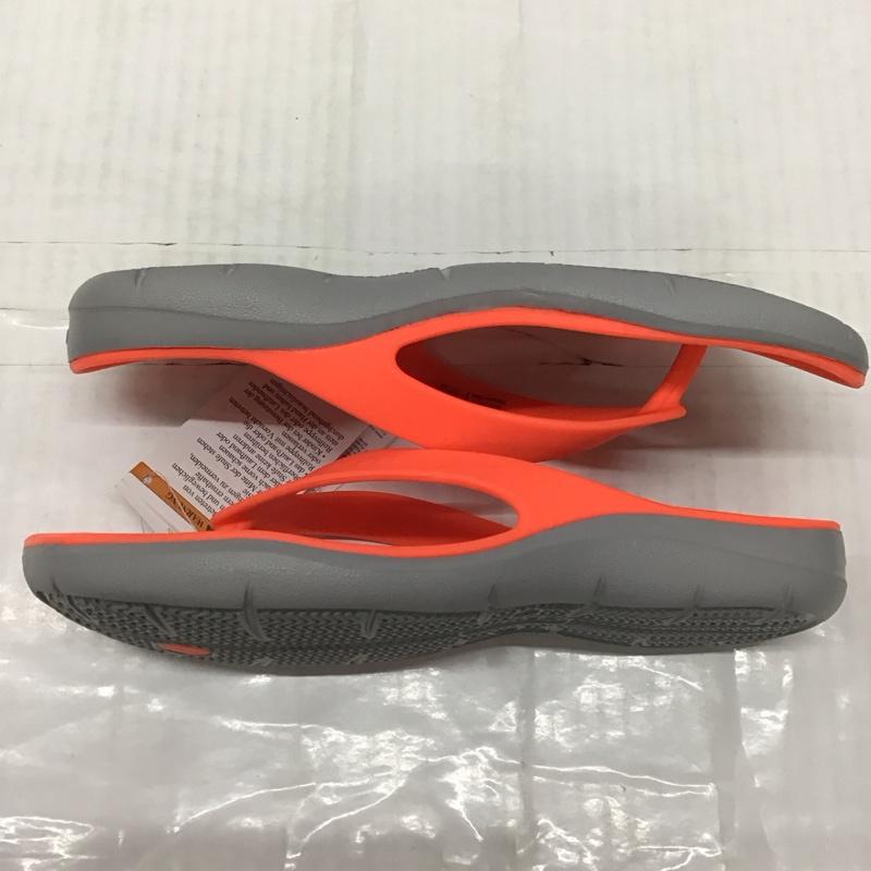 クロックス crocs サンダル サンダル 204974-6PK Swiftwater Flips 22cm ビーチサンダル 22.0cm 無地 灰 / グレー / X 橙 / オレンジ /  レディース USED 古着 中古 10134173