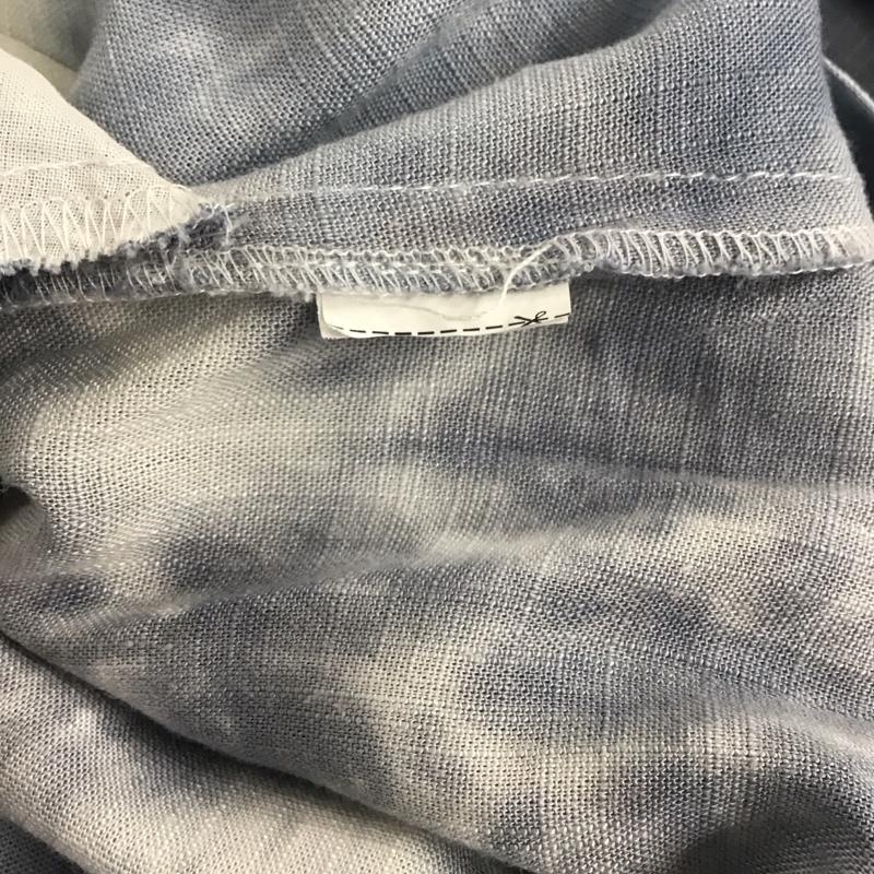 ザラ ZARA ワンピース ロングスカート 前開き クルーネック S 無地 青 / ブルー /  レディース USED 古着 中古 10139380
