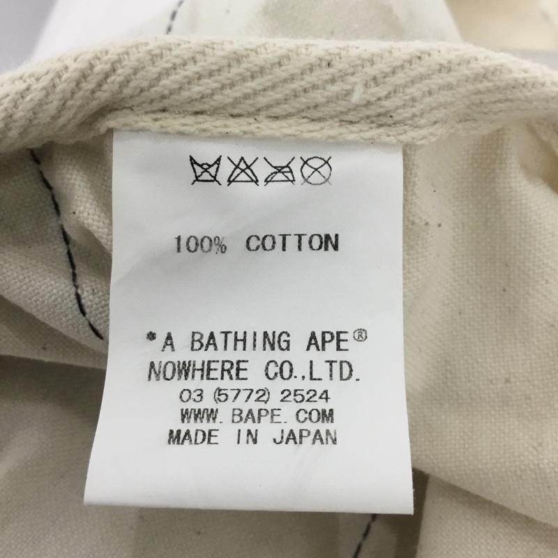 アベイシングエイプ A BATHING APE トートバッグ トートバッグ 2WAY ショルダー ロゴ、文字 紺 / ネイビー / X アイボリー / アイボリー /  メンズ USED 古着 中古 10140204