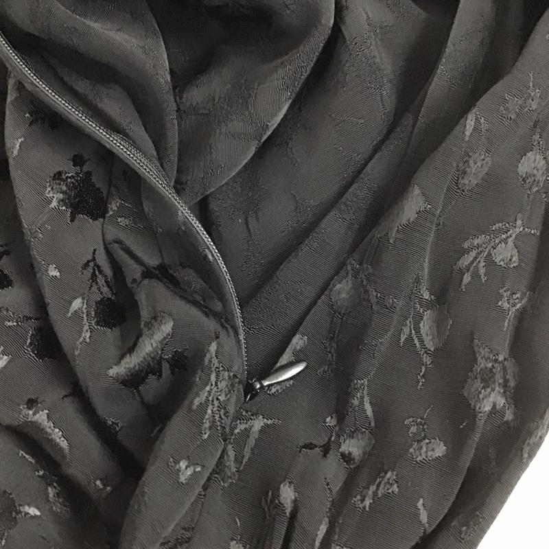 ザラ ZARA ワンピース ひざ丈スカート 9006 159 800 スキッパー L 花柄 黒 / ブラック /  レディース USED 古着 中古 10129209