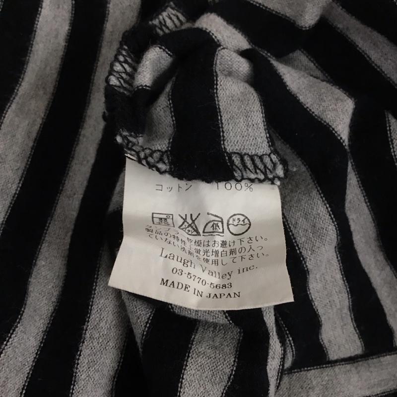 グラム glamb カットソー 長袖 長袖ボーダーカットソー クルーネックカットソー 長袖Tシャツ 4 ボーダー柄 黒 / ブラック / X 灰 / グレー /  メンズ USED 古着 中古 10107493