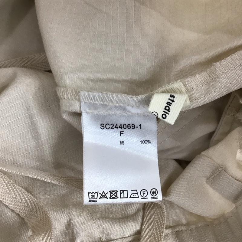 スタディオクリップ studio CLIP ボトムス ボトムス SC244069-1 ワイドパンツ 裾2way FREE 無地 アイボリー / アイボリー /  レディース USED 古着 中古 10118709