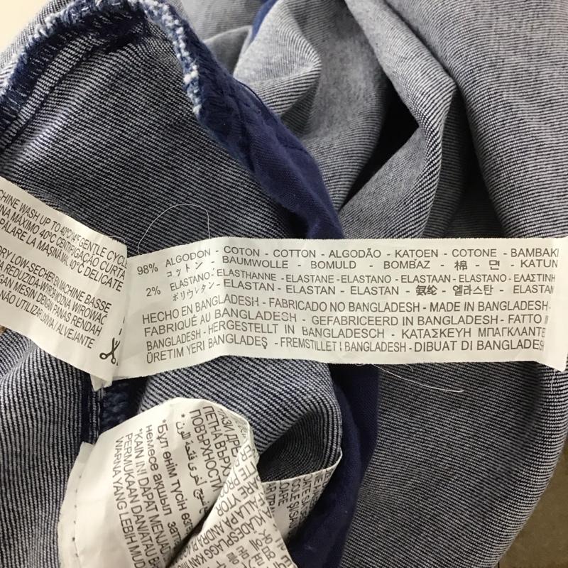 ザラ ZARA TRAFALUC ワンピース ロングスカート 半袖デニムワンピース ロングワンピース フロントボタン S 無地 インディゴ / インディゴ /  レディース USED 古着 中古 10149054