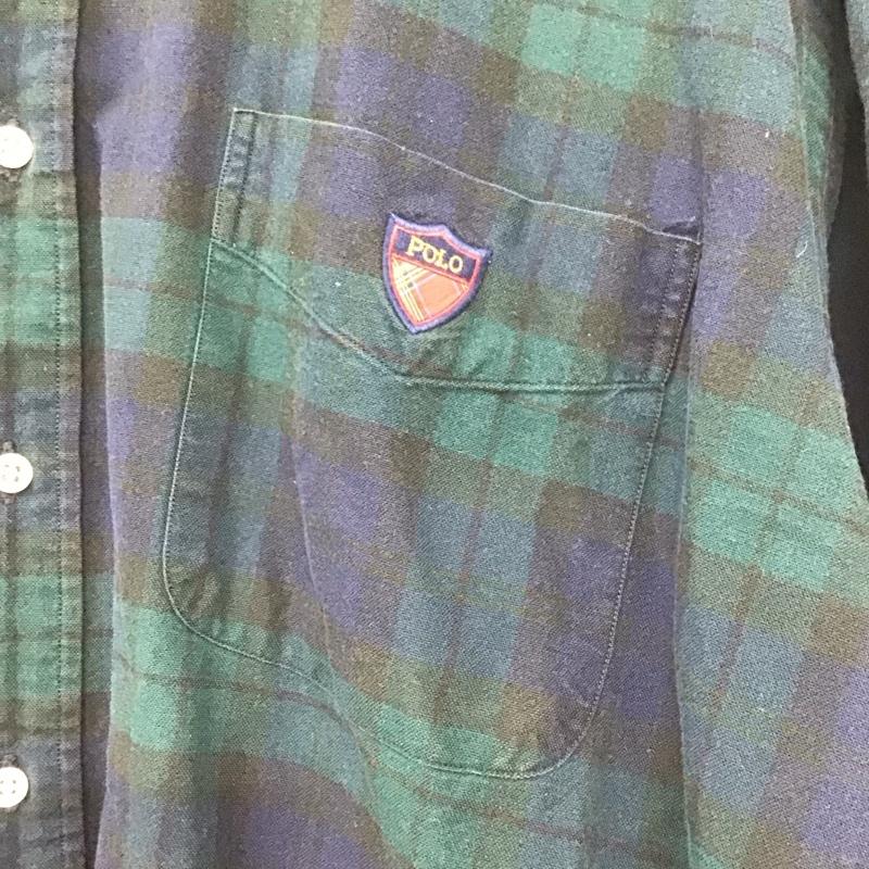 ラルフローレン RALPHLAUREN シャツ、ブラウス 長袖 ボタンダウン コットン チェック L ワンポイント マルチカラー / マルチカラー /  メンズ USED 古着 中古 10145215