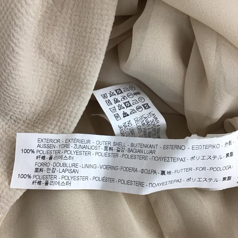 ザラベーシック ZARA BASIC ワンピース ひざ丈スカート 長袖 S 無地 アイボリー / アイボリー /  レディース USED 古着 中古 10109479
