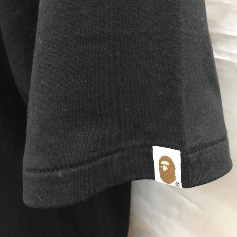 アベイシングエイプ A BATHING APE Tシャツ 半袖 半袖カットソー プリントTシャツ クルーネックカットソー XL プリント 黒 / ブラック /  メンズ USED 古着 中古 10117531