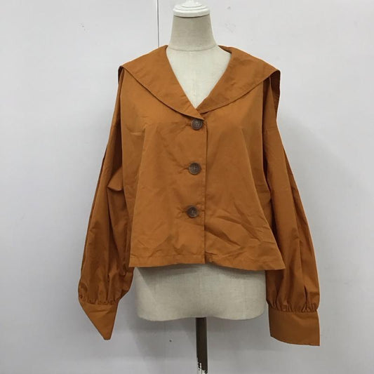 エヘカソポ ehka sopo シャツ、ブラウス 長袖 FREE 無地 茶 / ブラウン /  レディース USED 古着 中古 10117248