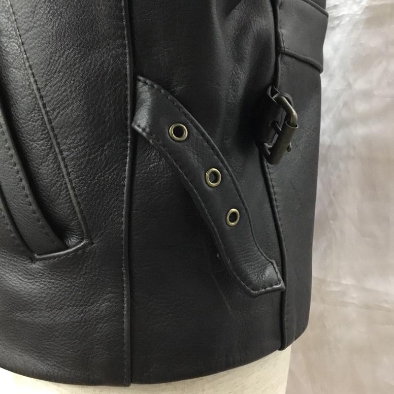 ハーレーダビッドソン Harley-Davidson ジャケット、上着 レザージャケット レザージャケット カジュアルジャケット ライダース ジップアップジャケット ヴィンテージ 古着 38 無地 黒 / ブラック /  メンズ USED 古着 中古 10120958