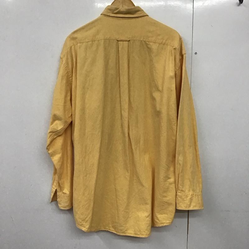 ガント GANT シャツ、ブラウス 長袖 長袖シャツ 無地シャツ カラーシャツ ボタンダウンシャツ 90s ポルトガル製 L 無地 橙 / オレンジ /  メンズ USED 古着 中古 10140515