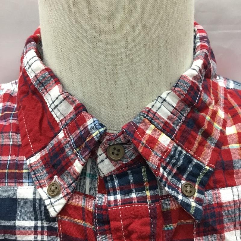 エディーバウアー Eddie Bauer シャツ、ブラウス 半袖 ボタンダウン 胸ポケット プルオーバー M チェック マルチカラー / マルチカラー /  メンズ USED 古着 中古 10111585