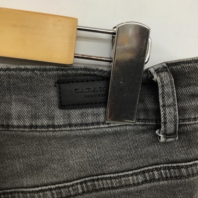 ザラメン ZARA MAN パンツ デニム、ジーンズ デニムパンツ スリムパンツ カジュアルパンツ ストレッチパンツ 36 ダメージ加工 ダークグレー / ダークグレー /  メンズ USED 古着 中古 10149738