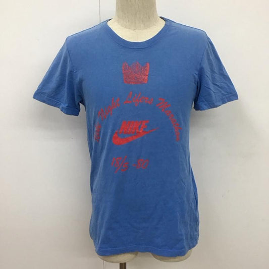 ナイキ NIKE Tシャツ 半袖 半袖カットソー プリントTシャツ クルーネックカットソー スポーツウェア M プリント 青 / ブルー /  メンズ USED 古着 中古 10111472