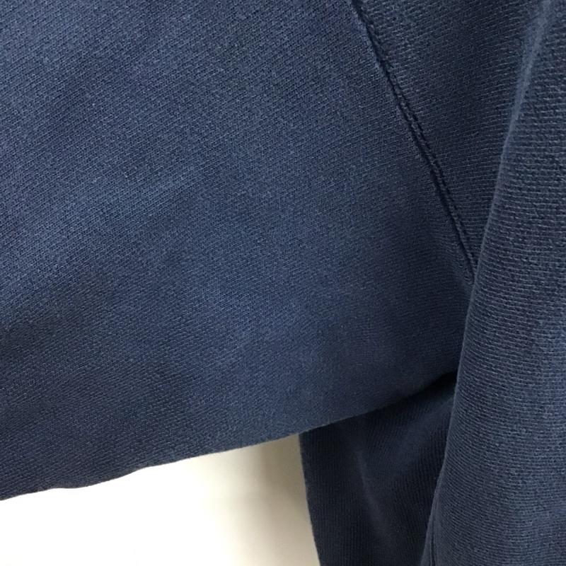 チャンピオン Champion トレーナー 長袖 長袖トレーナー スウェット クルーネック リブスウェットカットソー L 無地 紺 / ネイビー /  メンズ USED 古着 中古 10123961