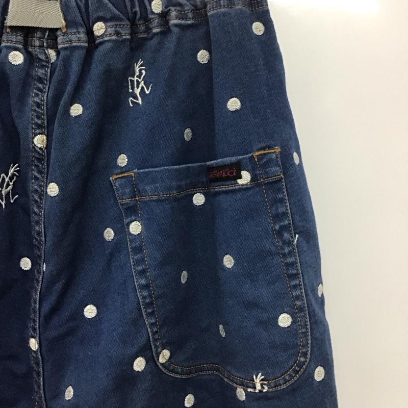 グラミチ GRAMICCI パンツ デニム、ジーンズ b1582cfp956 クロップドパンツ デニムパンツ ワイドパンツ 2 ロゴ、文字 インディゴ / インディゴ /  メンズ USED 古着 中古 10140125