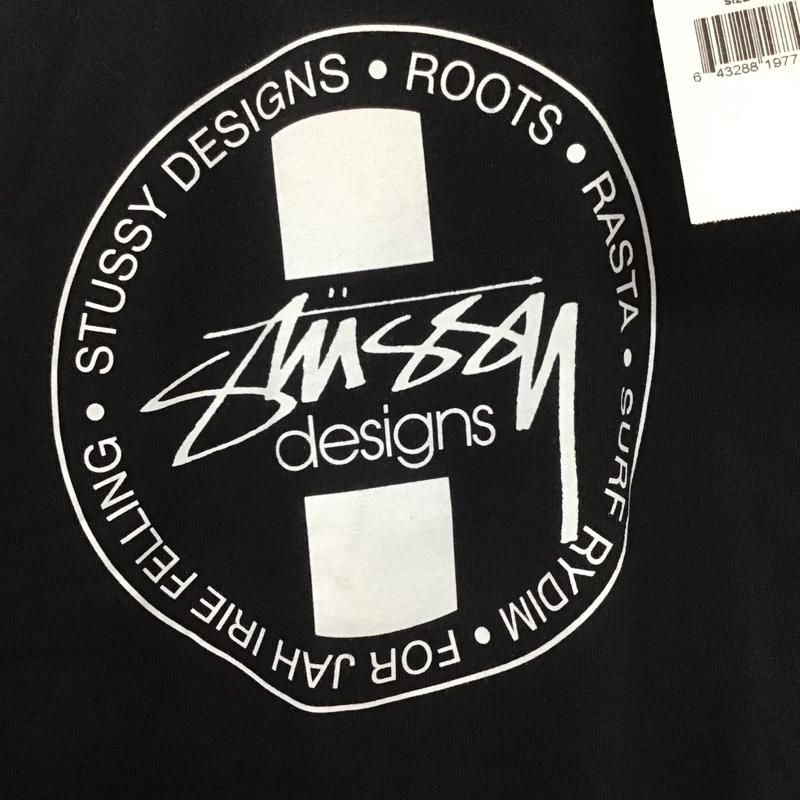 ステューシー STUSSY カットソー 長袖 長袖カットソー プリントカットソー クルーネック M ロゴ、文字 黒 / ブラック /  メンズ USED 古着 中古 10135910