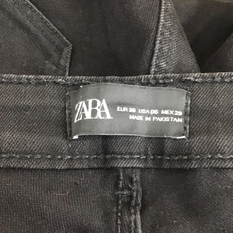 ザラ ZARA パンツ デニム、ジーンズ デニムパンツ スリムパンツ ストレッチパンツ ジーンズ 38 無地 黒 / ブラック /  レディース USED 古着 中古 10117862