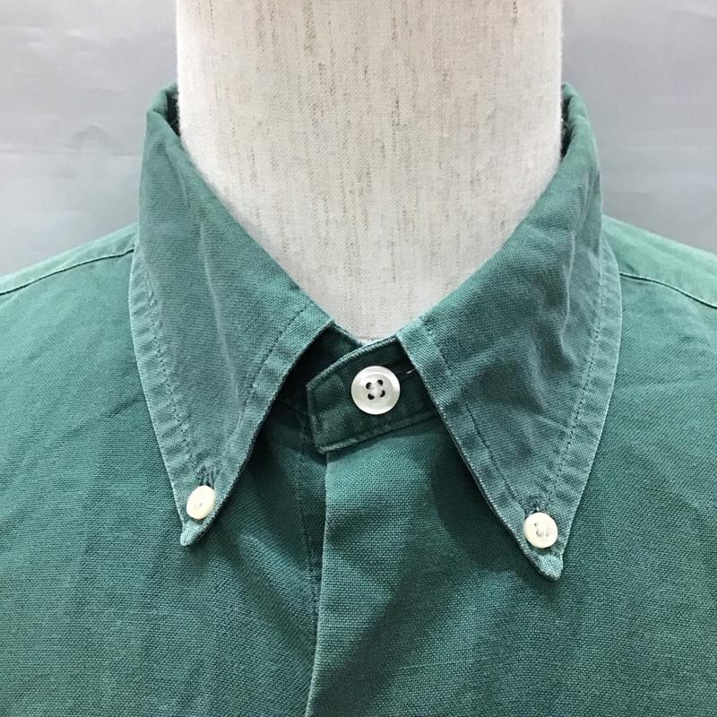 ラルフローレン RALPHLAUREN シャツ、ブラウス 長袖 長袖シャツ カラーシャツ ポケットシャツ 長袖カットソー 80S 緑タグ L ロゴ、文字 緑 / グリーン /  メンズ USED 古着 中古 10117447