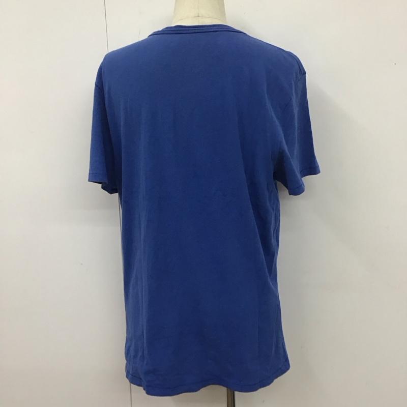 アメリカンイーグル AMERICANEAGLE Tシャツ 半袖 クルーネック L ロゴ、文字 青 / ブルー /  メンズ USED 古着 中古 10106941