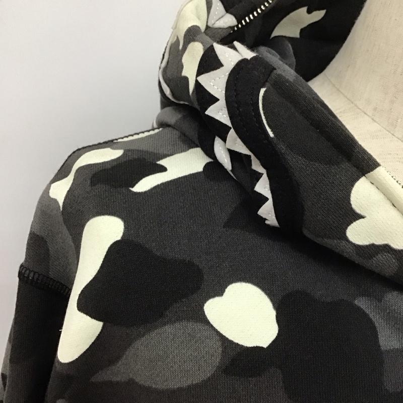 アベイシングエイプ A BATHING APE パーカー 長袖 ジップアップパーカー 長袖パーカー フード付きパーカー カモフラージュ柄・迷彩 白 / ホワイト / X 黒 / ブラック / X 灰 / グレー /  メンズ USED 古着 中古 10107440