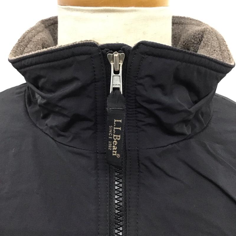 エルエルビーン L.L.Bean ジャケット、上着 ジャンパー、ブルゾン ジップアップジャケット ジャンパー ジャケット カジュアルジャケット アウター 裏起毛 XXL ロゴ、文字 黒 / ブラック /  メンズ USED 古着 中古 10115264