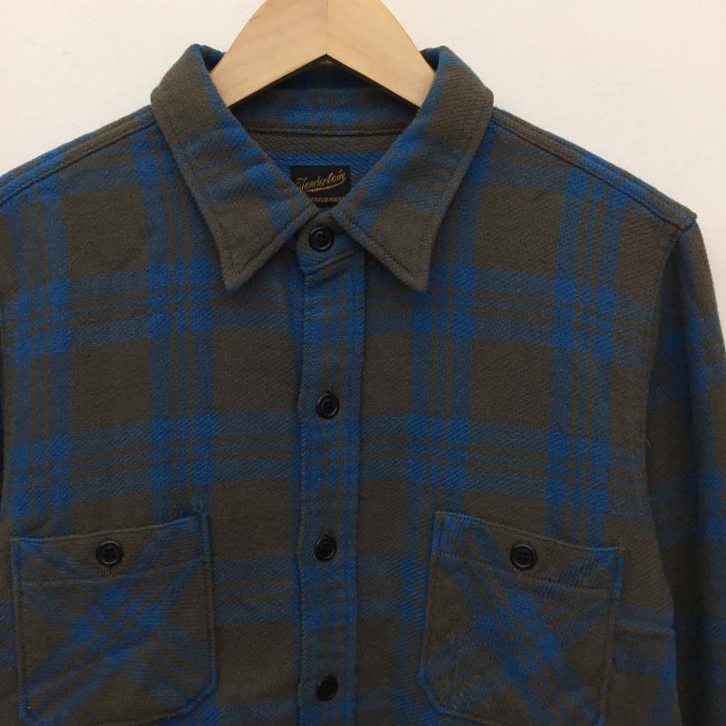 テンダーロイン TENDERLOIN シャツ、ブラウス 長袖 XS チェック 青 / ブルー / X 灰 / グレー /  メンズ USED 古着 中古 10141340
