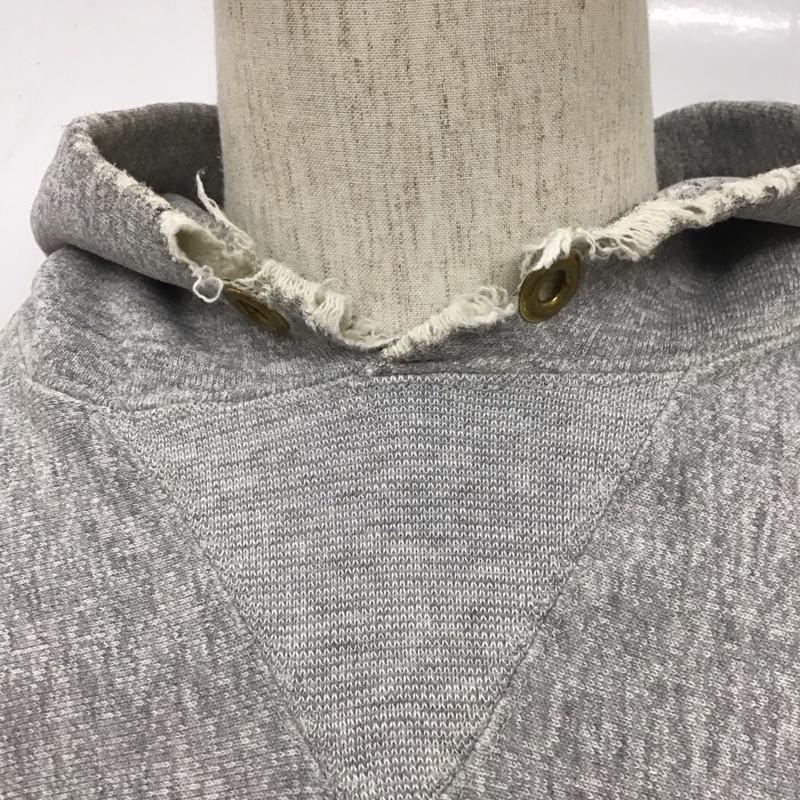 チャンピオン Champion パーカー 長袖 USMA フーディ XL ロゴ、文字 X プリント 灰 / グレー /  メンズ USED 古着 中古 10111699